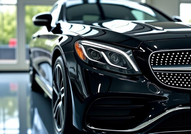 ディテーリング後の輝くメルセデス・ベンツ