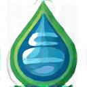 水の循環を示すエコフレンドリーなアイコン